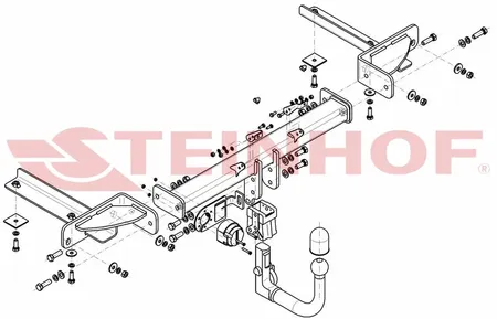 Фаркоп Steinhof для Opel Astra J GTC 2010-2016 Арт.O-104 O-104 в Севастополь