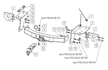 Фаркоп TowRus для GAC GS8 2021- Арт. 109182 109182 в Севастополь
