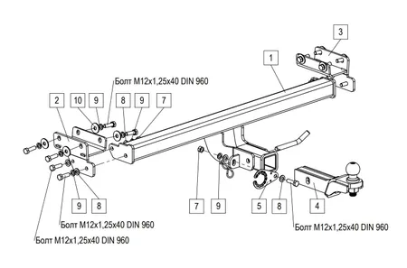 Фаркоп TowRus для Tenet T4L 2026- 269086 в Севастополь