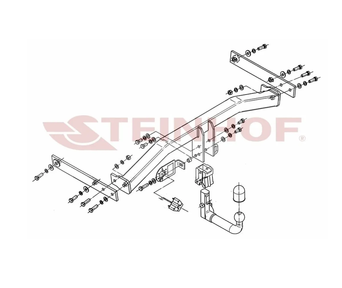 Фаркоп Steinhof для Volkswagen Tiguan 2007-2015 V-129 в Севастополь Фаркоп Steinhof для Volkswagen Tiguan 2007-2015 V-129 в Севастополь
