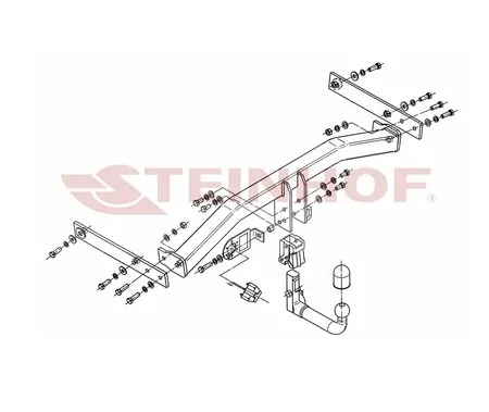 Фаркоп Steinhof для Volkswagen Tiguan 2007-2015 V-129 в Севастополь