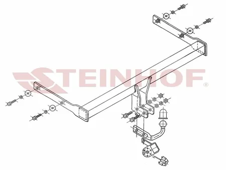 Фаркоп Steinhof для Volkswagen Passat 2021-2026 S-341 в Севастополь