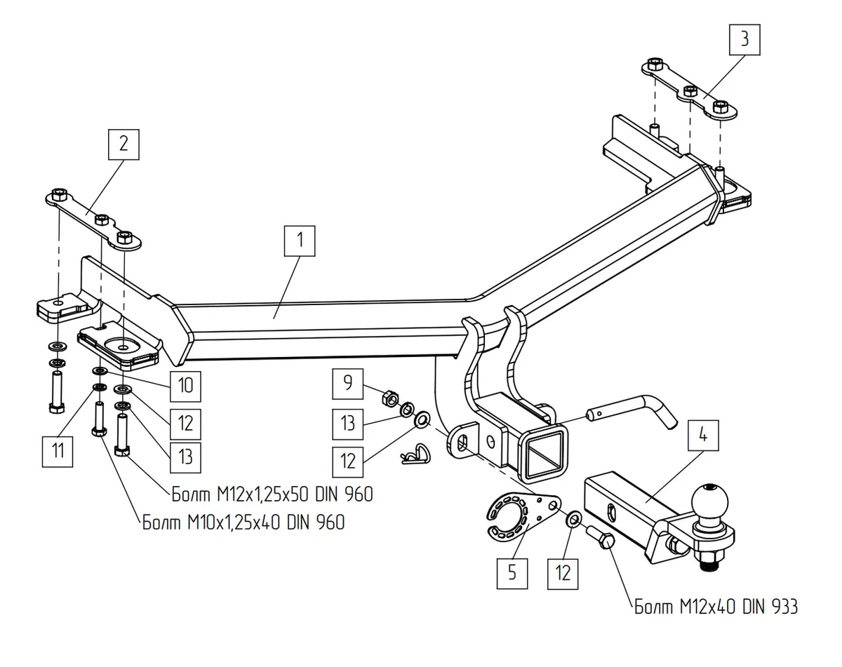 Фаркоп TowRus для GAC GS4 2024- Арт. 299415 299415 в Севастополь