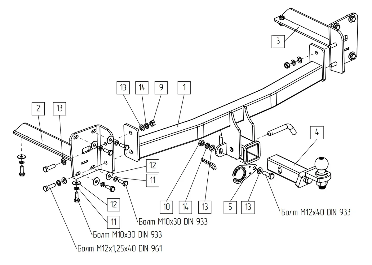 Фаркоп TowRus для Volkswagen Teramont 2022-2026 269092 в Севастополь Фаркоп TowRus для Volkswagen Teramont 2022-2026 269092 в Севастополь