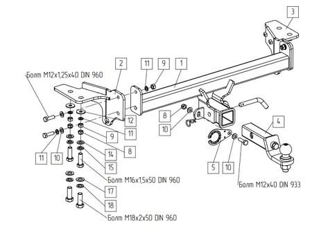 Фаркоп TowRus для Haval F7x 2025- 129299 в Севастополь