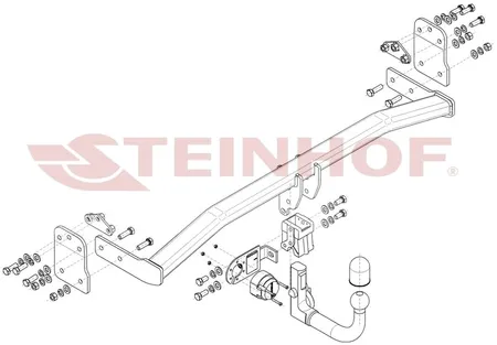 Фаркоп Steinhof для Hyundai Kona 2017-2023, (кроме N-Line и ADBlue) H-266 в Севастополь