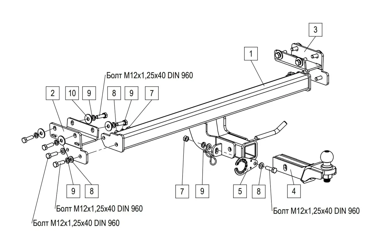 Фаркоп TowRus для Jeland J7 2026- 269086 в Севастополь Фаркоп TowRus для Jeland J7 2026- 269086 в Севастополь
