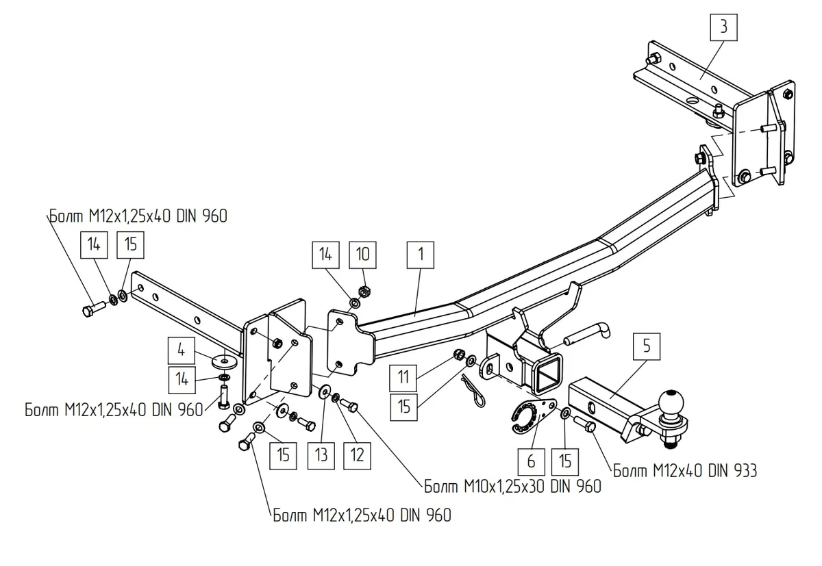 Фаркоп TowRus для LiXiang L6 2024- Арт. 288194 288194 в Севастополь