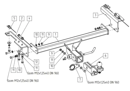 Фаркоп TowRus для Belgee X50 plus 2026- 299413 в Севастополь