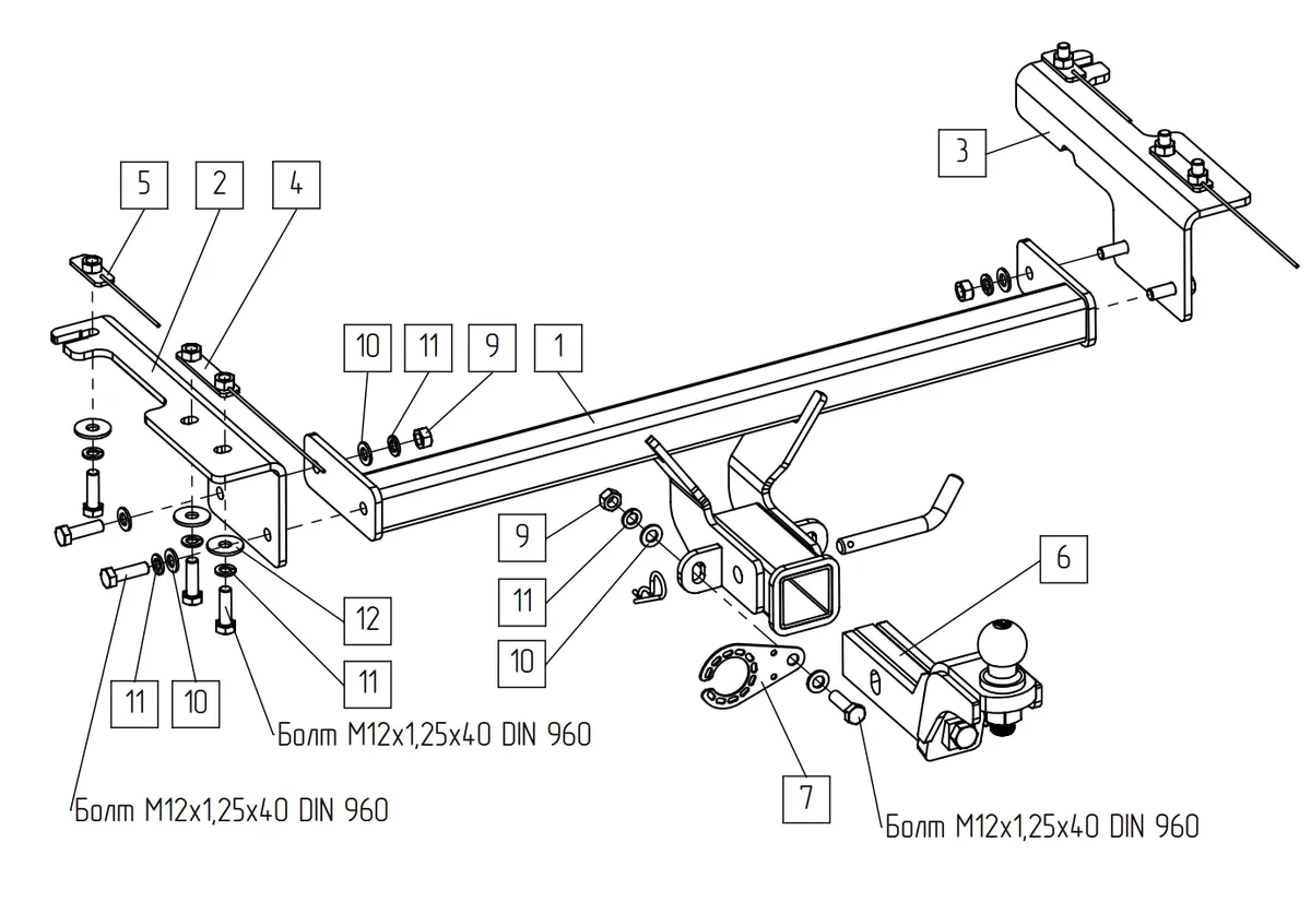 Фаркоп TowRus для Belgee X50 2023- 299413 в Севастополь Фаркоп TowRus для Belgee X50 2023- 299413 в Севастополь